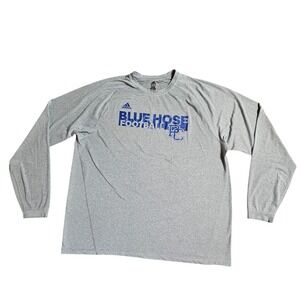 Adidas Mens Blue Hose Football Crew‎ Neck Long Sleeve Shirt  3XL Grey Athleisure